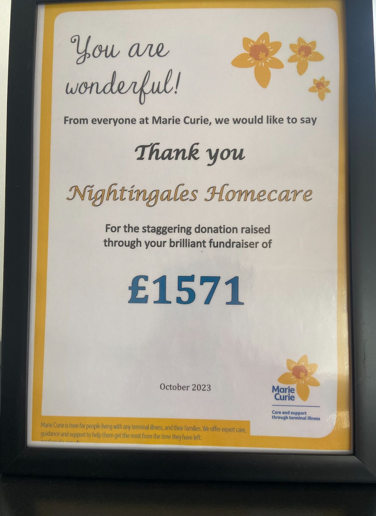 Nightingales Homecare community and client moment 9